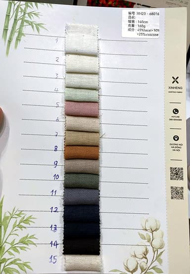 Sổ mẫu Xương cá Tencel 68016