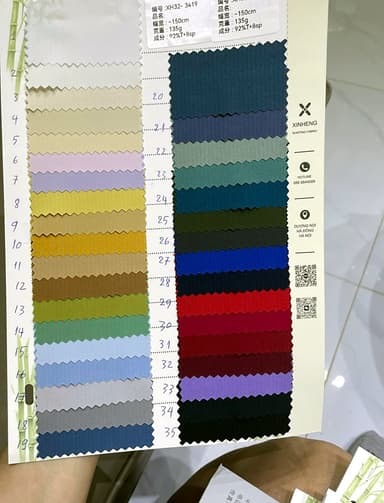 Sổ mẫu Sơ mi trơn 3419