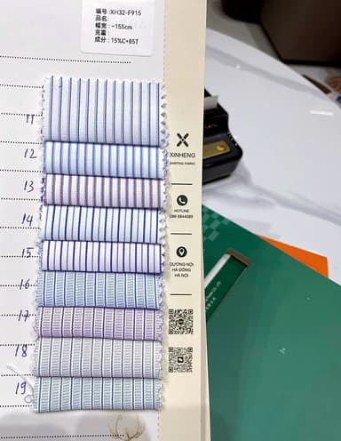 Sổ mẫu Sơ mi kẻ sọc F915