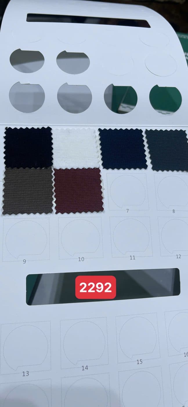 Sổ mẫu Thun thể thao 2292 (gân ngang)