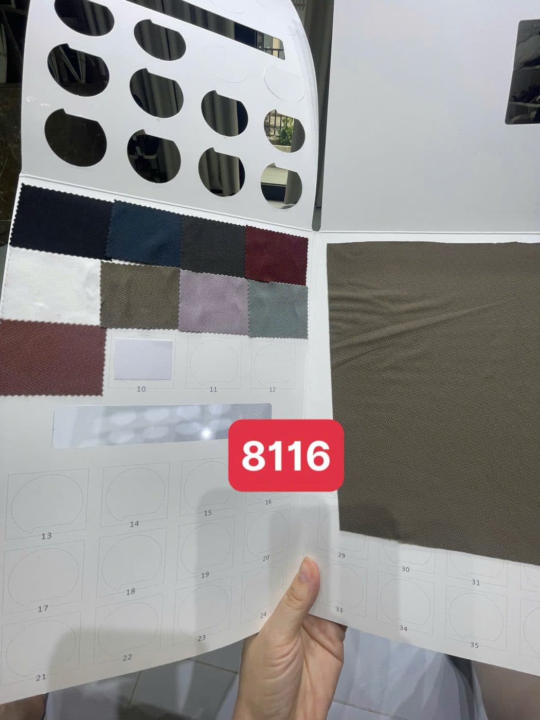 Sổ mẫu Thun thể thao 8116 (jacquard hồi văn)