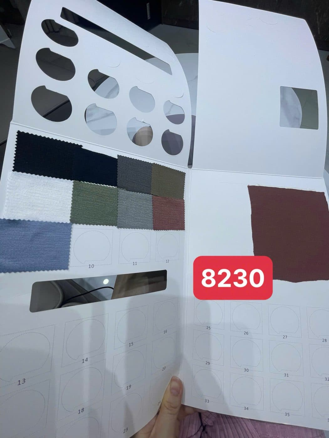 Sổ mẫu Thun thể thao 8230 (melange cation)