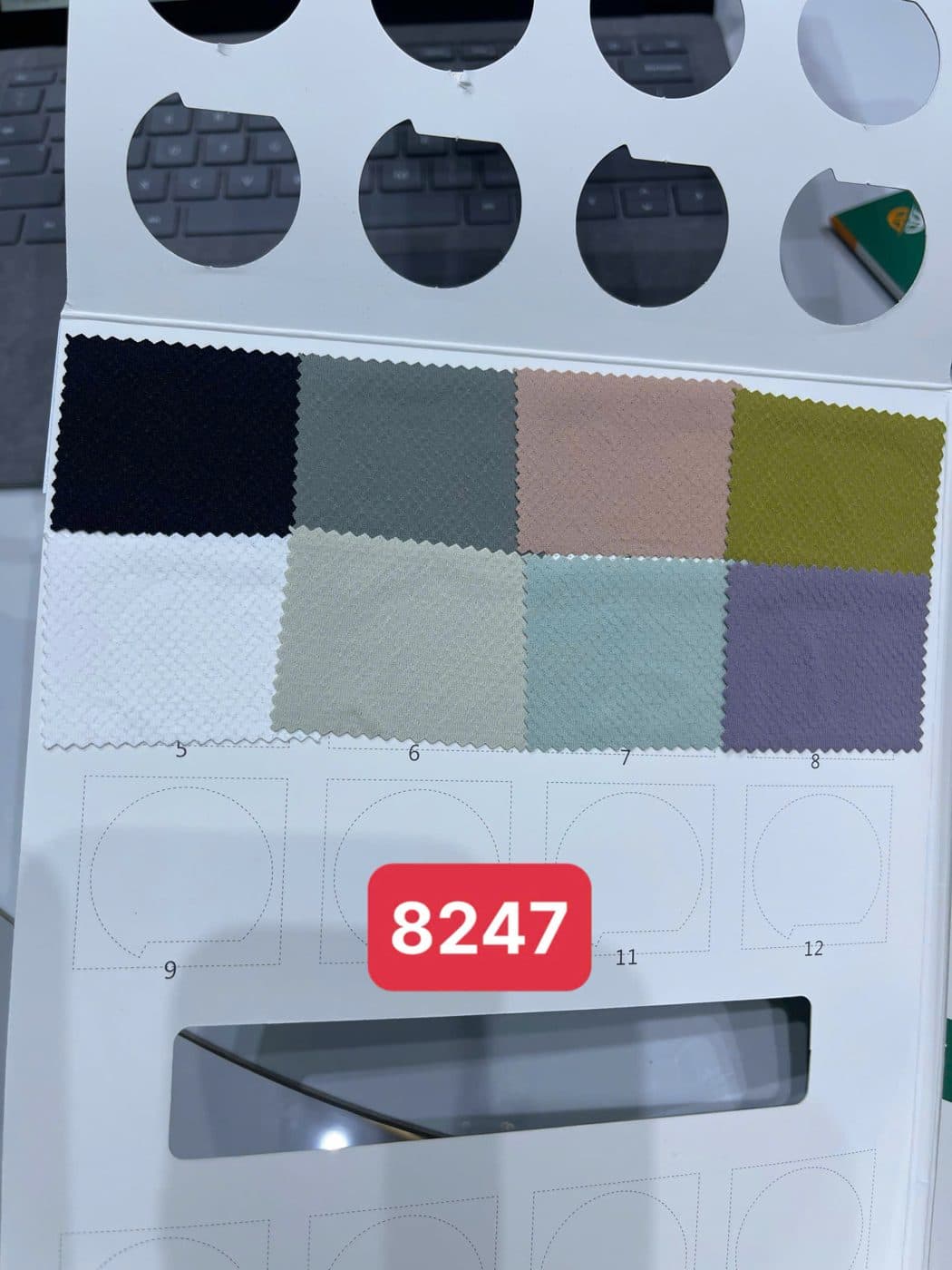 Sổ mẫu Thun thể thao 8247 (jacquard quả trám)