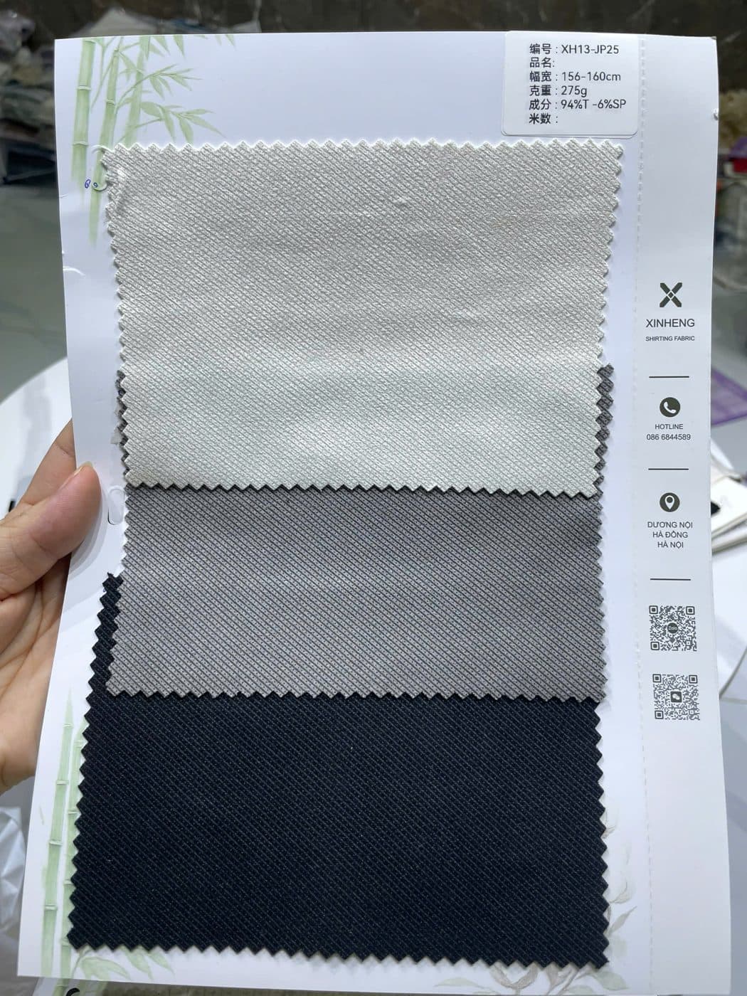 Sổ mẫu thực tế Da lộn twill JP25