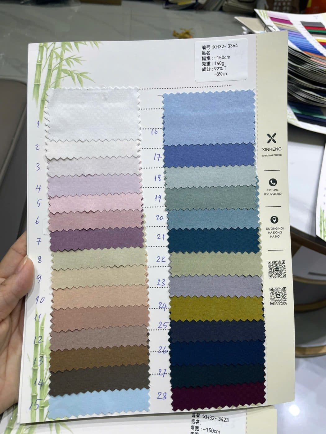 Sổ mẫu thực tế Sơ mi trơn 3364