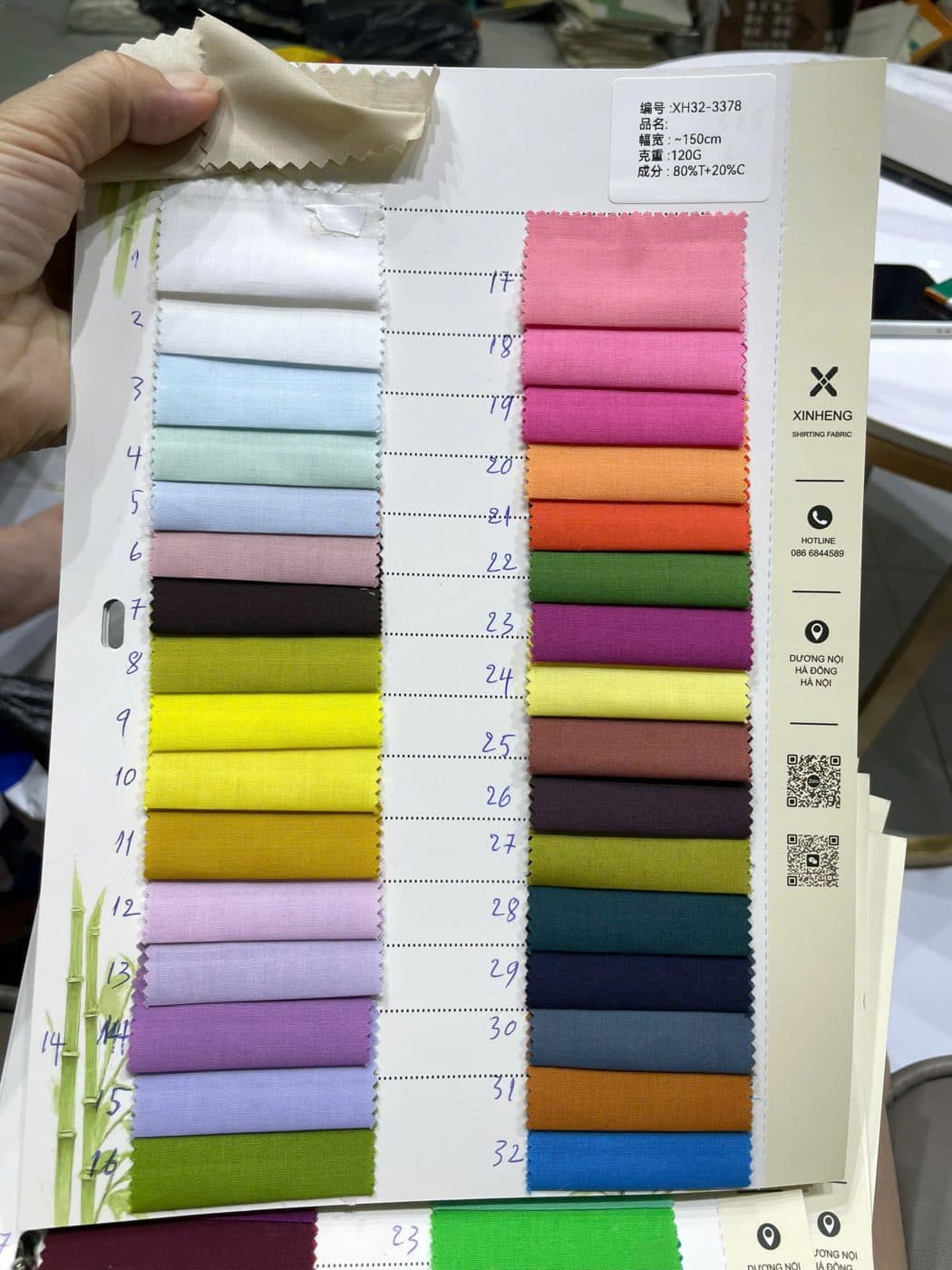 Sổ mẫu thực tế Sơ mi trơn 3378
