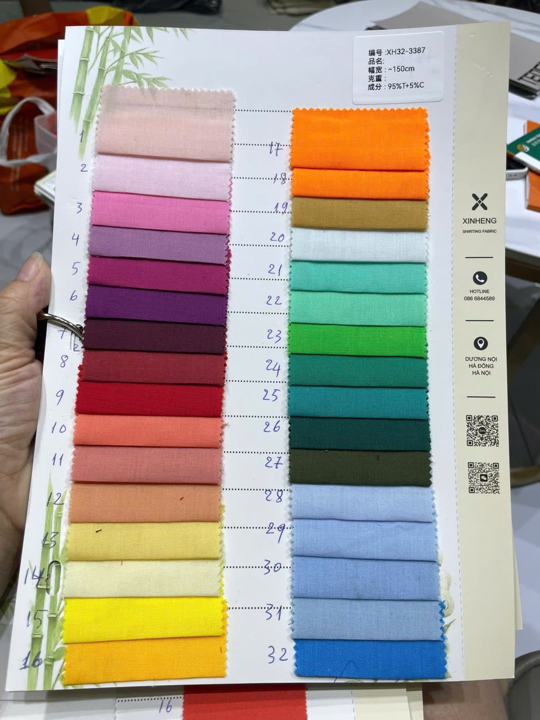 Sổ mẫu thực tế Sơ mi trơn 3387