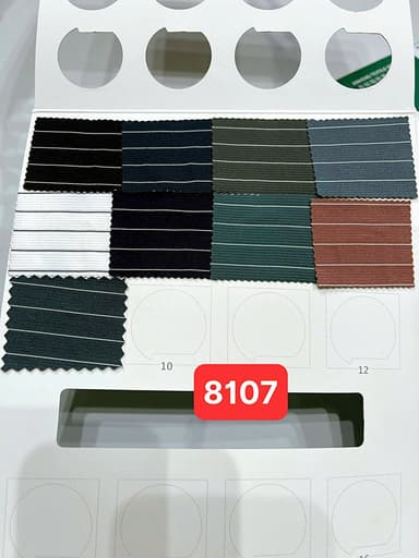 Sổ mẫu Thun thể thao 8107 (gân ngang + sọc pinstripe)