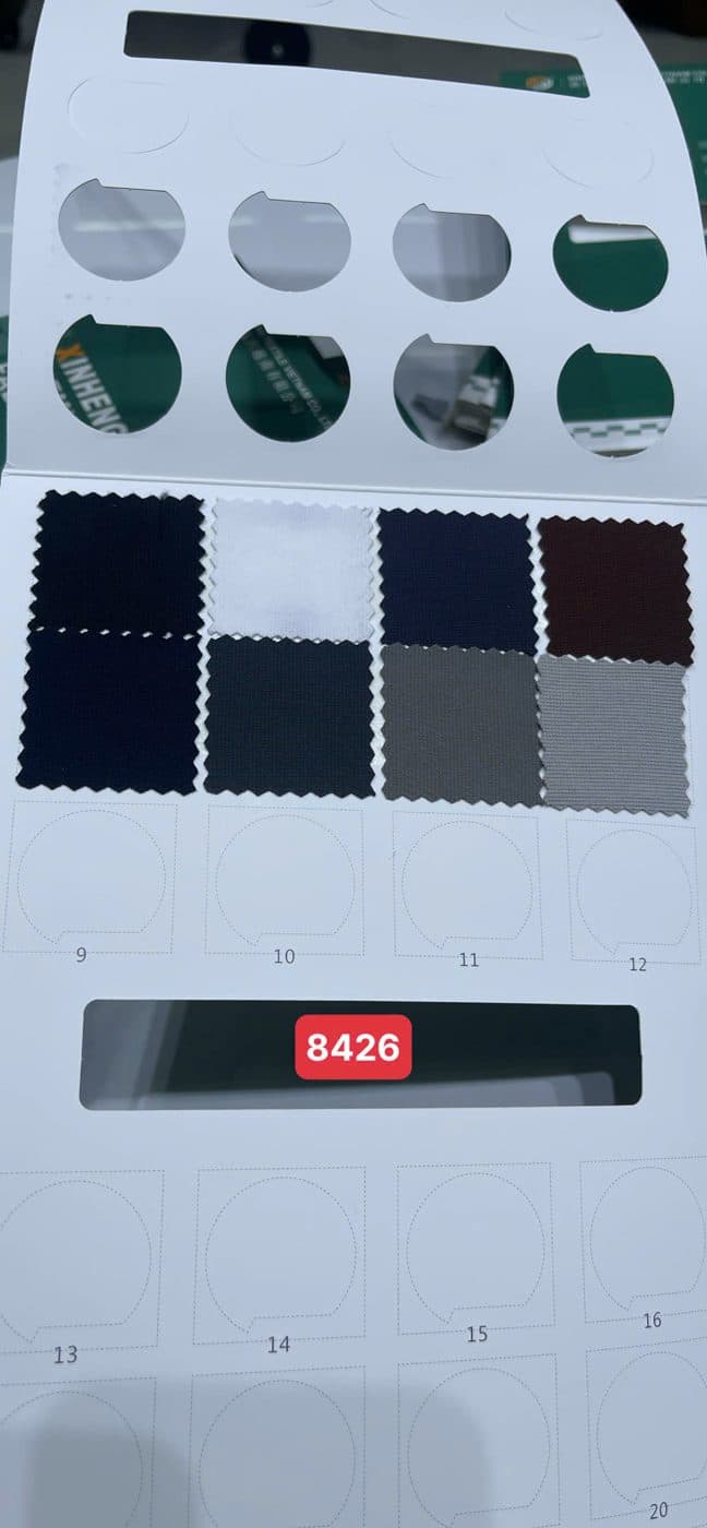 Sổ mẫu thực tế Thun thể thao 8426 (trơn)